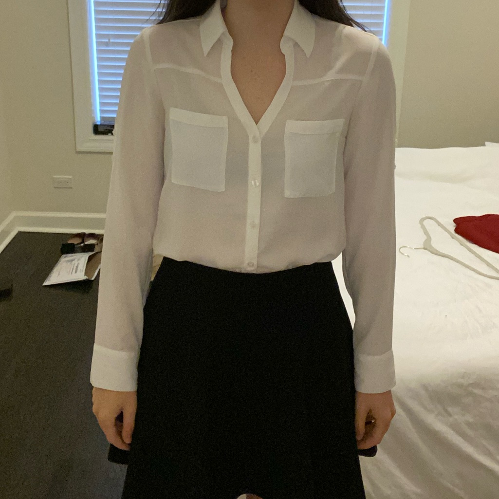 Expresssilky Button Down Blouse
